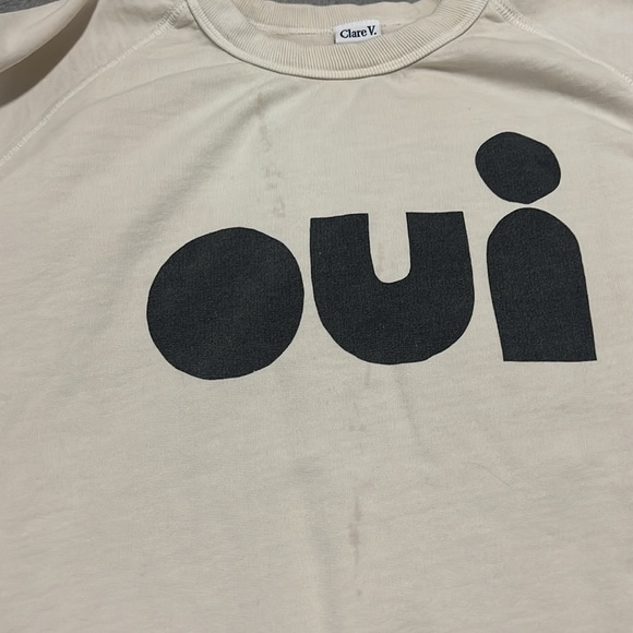 Clare V OUI Long Sleeve Crew Neck Sweatshirt - Picture 7 of 10